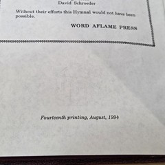 Vintage Sing Unto The Lord Pentacostal Hymnal Word Aflame Press 14th Ed 1994