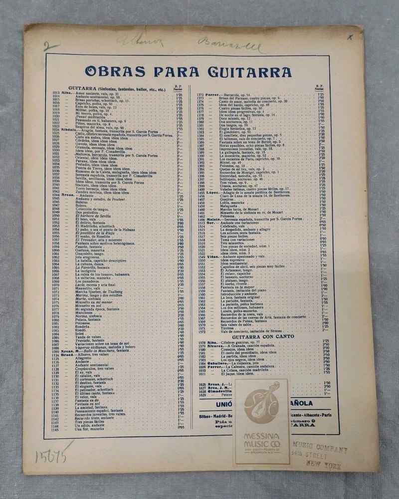 Isaac Albeniz Barcarola Sheet Music Classical Dr Severino S Garcia Fortea Spain