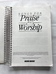 Songs for Praise and Worship Singer’s Edition, Lot 3 (Word Music 1992) Spiral PB