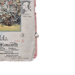 Antique 1901 Chariot Race or Ben Hur March Sheet Music E.T. Paull Lithograph