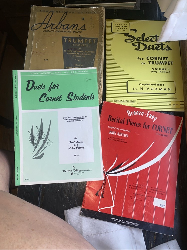 A Lot Of Four Vintage Sheet Music For Trumpet And Cornet