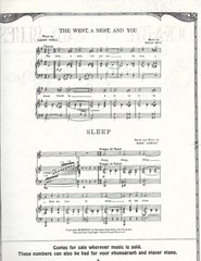 Rock-A-Bye My Baby Blues Sheet Music 1923 Sherman Clay Astoria OR Stamp