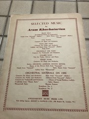 Aram Khachaturian piano solo Pictures of Childhood, Anglo-Soviet Music Press