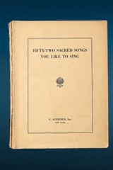 52 Sacred Songs You Like To Sing 1939 G. Schirmer Piano & Voice Missing Cover