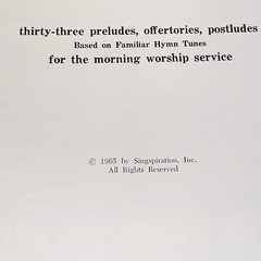 Vintage 1965 The Sunday Morning Organist Volume 3 Sheet Music Songbook 33 Songs