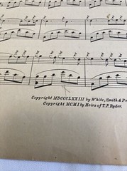 Nightfall Idylle for Pianoforte by Ryder 1873 1901 Large Format Sheet Music Art
