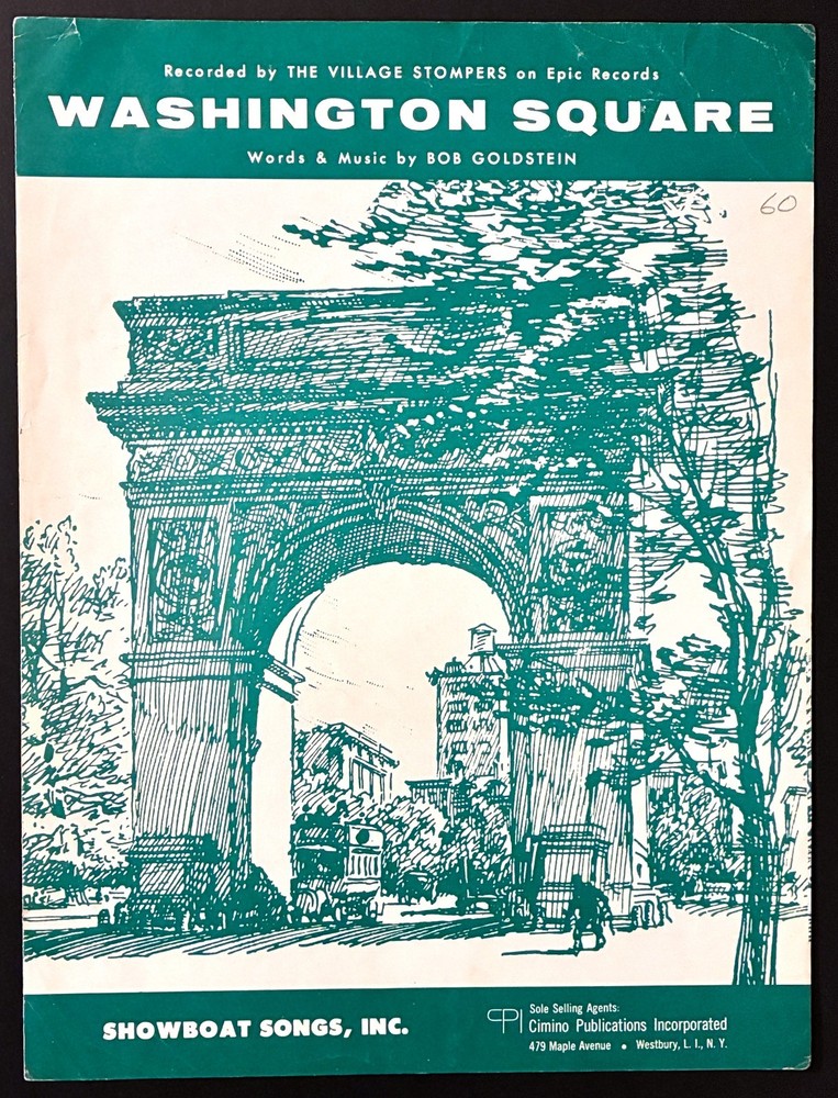 1963 THE VILLAGE STOMPERS « WASHINGTON SQUARE » SHEET MUSIC – FOLK SONG