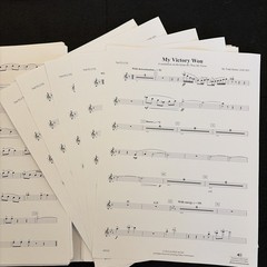 My Victory Won Todd Stalter Concert Band Complete Set Score Parts Grade 3.5