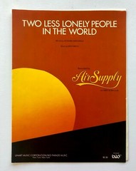 Two Less Lonely People In World Air Supply 1982 Sheet Music Piano Vocal Russell