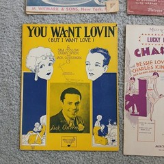 16pc Lot 1920-43 Antique Music Sheet Music. Retro Graphics Theater Design Vtg