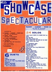 MILLS SHOWCASE SPECTACULAR TRUMPET- CLARINET- TENOR SAX Bb INST. MUSIC BOOK NOS