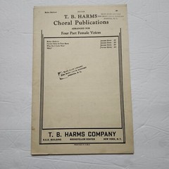 T. B. Harms Choral Publications Arranged for Four Part Female Voices Sheet Music