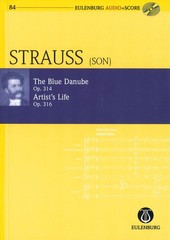 Study Score Strauss Blue Danube Op 314 Artist&rsquo;s Life Op 316 Sheet Music Book CD