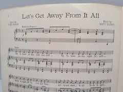 Lets Get Away From It All Sheet Music Piano Vocals 1940s Easy Listening Pop F4M