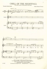 Chill Of The Nightfall Sheet Music SATB Chorus Piano C Instrument 1988 Favreau