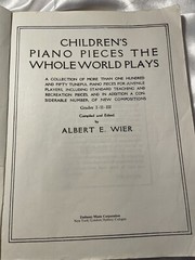 Children’s Piano Pieces The Whole World Plays No 16 2018 Piano Sheet Music