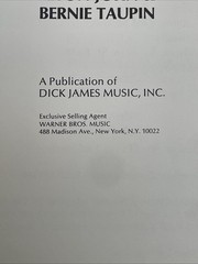 VTG 1971 The Songs of Elton John and Bernie Taupin Sheet Music Book Dick James
