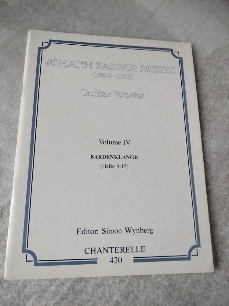 Bardenklange Johann Kaspar Mertz Classical Guitar Solo Sheet Music