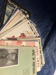 Vocal Sheet Music (LOT of 3 songbooks, 30+ Single Songs+ 6 Lyrics-Only) 30s-70s