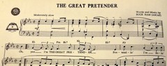 The PLATTERS Sheet Music THE GREAT PRETENDER Southern Publ. SOUL Pop R&B #170