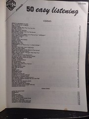 1970&rsquo;s 1980&rsquo;s Easy Guitar Songbook 50 Easy Listening Warrior Brothers 128 Pgs VG