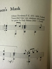 Almaines Of Queens Mask Makuta Zen-on Classical Guitar Sheet Music 1967
