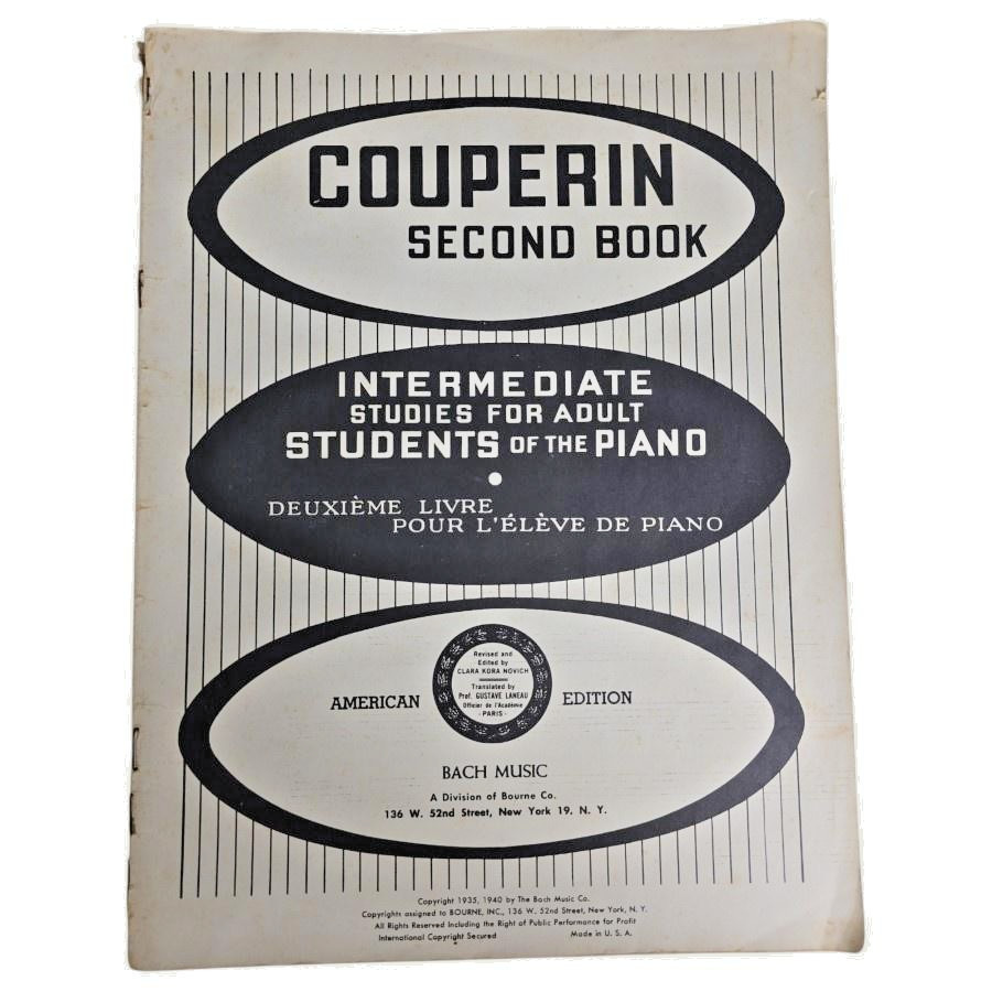 Couperin Second Book Intermediate Piano Studies Adult Students Bach Music Vtg