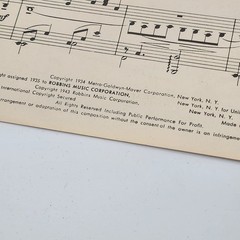 Sheet Music Blue Moon 1950s Richard Rodgers Lorenz Hart Robbins Music