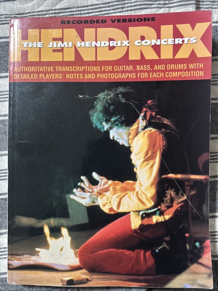 Jimi Hendrix Concerts: Recorded Version Song Book Guitar Bass Drums Tablature