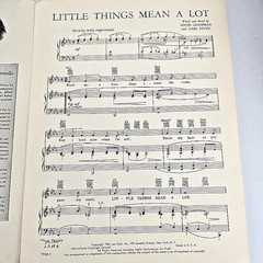 Little Things Mean A Lot 1954 Sheet Music Piano Lyrics Chords Lindeman Kallen