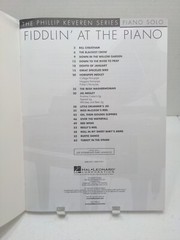 Fiddlin At The Piano Sheet Music Song Book Phillip Keveren Series Piano Solo M18