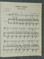 Brahms Gypsy Songs (Zigeunerlieder) Low Voice Op 103 (Assoc Music Pub 19 Pages)
