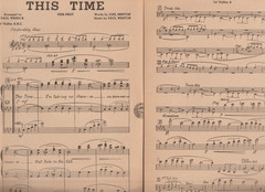 This Time Fox Trot Orchestra Score Sheet Music 1956
