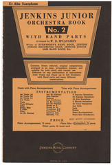 Vintage Jenkins Junior Orchestra Book No. 2 Alto Saxophone w/ Band Parts
