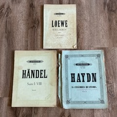 Antique Sheet Music Book Lot HAYDN LOEWE HANDEL Edition Peters Old ****READ