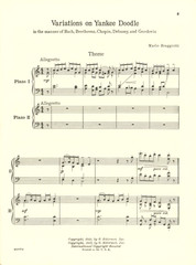 Variations On Yankee Doodle Songbook 2 Pianos 4 Hands 1950 Braggiotti w 2 Copies