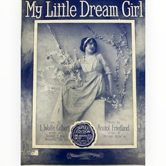 My Little Dream Girl Sheet Music L Wolfe Gilbert Anarol Friedland 1915 Duplex Ed