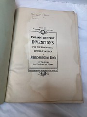 Antique Vintage 1901 J.S. Bach Inventions Song Book Theodore Presser No 39 Music