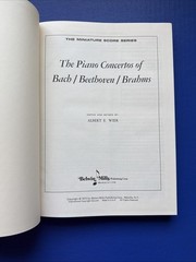 Piano Concerti of Bach, Beethoven & Brahms – Hardcover Belwin-Mills Study Score