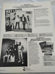Huey Lewis & The News Doing It All For My Baby Guitar Vocal Sheet Music Rare