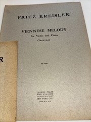 Sheet Music Fritz Kreisler Lot-Piano and Violin (3) VG+