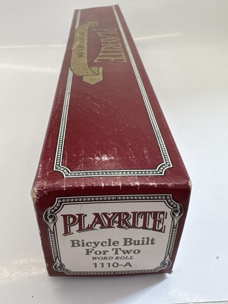 Play-Rite Bicycle Built for Two 1110-A Vintage Player Piano Roll