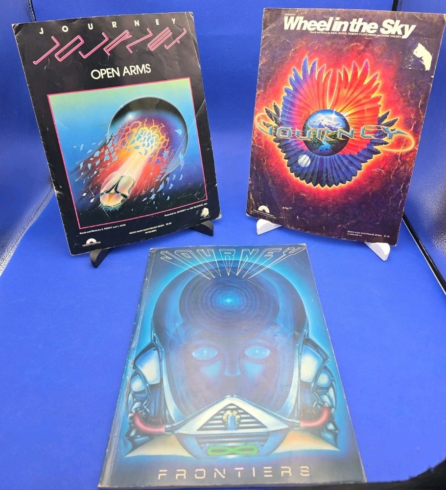 🎸 Vintage Journey Sheet Music Lot Open Arms Frontiers Wheel In The Sky G+/VG+