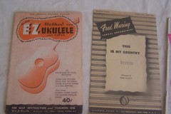 LOT of SIX 1940s-50s Ukulele Sheet Music Books Ike Cliff Edwards, Chas Hansen