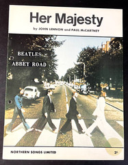 The BEATLES : Sheet Music PUNCH HOLE 1968 : –HER MAJESTY—CLEAN. 3625