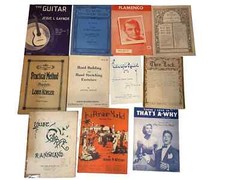 Vintage Sheet Instrument Piano Music Polka Wedding Plays Guitar Foreign Xmas