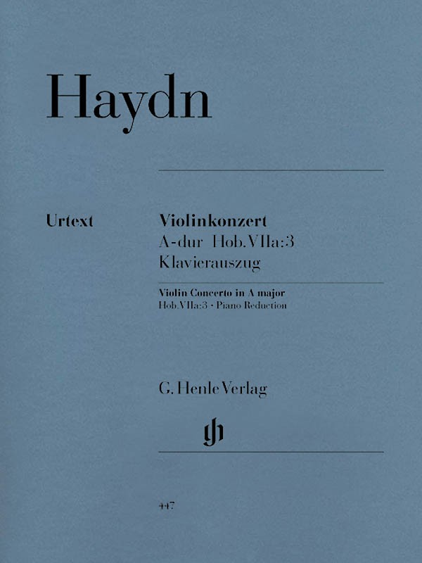 Haydn Concerto Violin Orchestra A Major Piano Henle Urtext Sheet Music Book