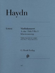Haydn Concerto Violin Orchestra A Major Piano Henle Urtext Sheet Music Book
