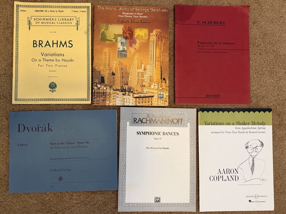 Piano Sheet Music For Two Players – Dvorak Slavonic Dances Rachmaninoff Copland