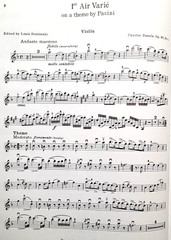 Dancla Op. 89 Six Airs Varies, First Series for the Violin